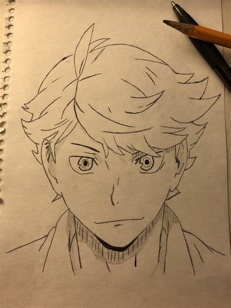 Just Finished A Sketch Of My Favorite Character Oikawa That I Hope You