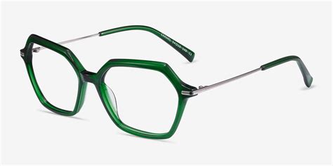 Carmel Geometric Green Full Rim Eyeglasses Eyebuydirect Canada
