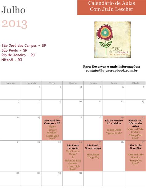 Nenhum comentário em calendário julho/2019. .: Calendário de Aulas Julho 2013