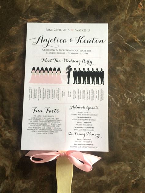5 Easy Steps To Creating Your Own Wedding Program Fans Holidappy