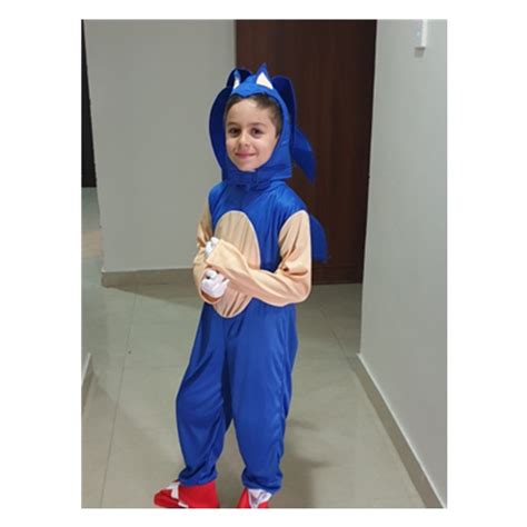 Kids Anime Deluxe Sonic The Hedgehog Costume Cosplay Girl Game