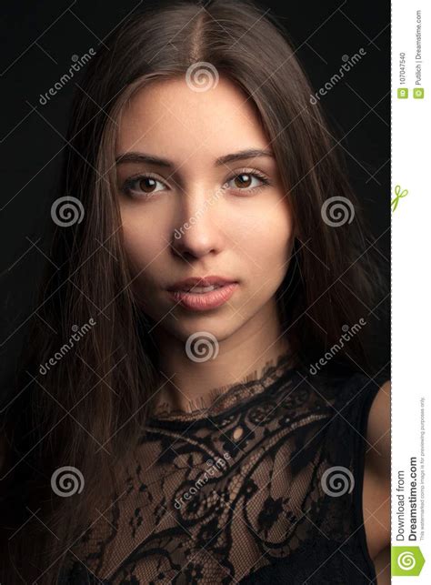 Closeup Beauty Portrait Of A Young Sensual Beautiful