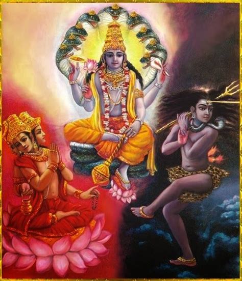 Hindu God Trimurti Brahma Vishnu Shiva Hindu Gods