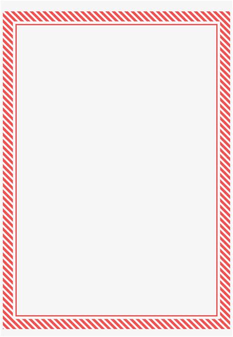 Red Candy Cane Stripe Border Free Thin Red Christmas Border