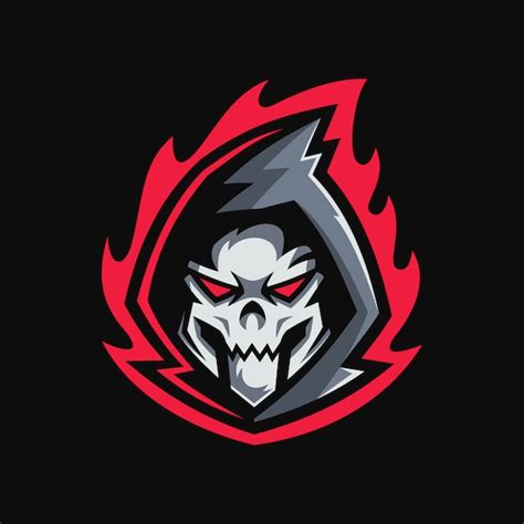 Premium Vector Reaper Skull Head Mascot Logo Design
