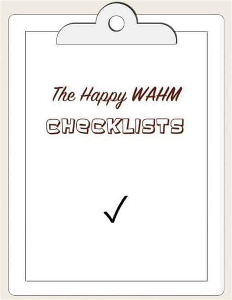 The Happy Wahm Checklist Plr Pack Stephie The Happy Mom