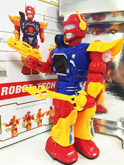 Buy Robot Tech Armor Fighter Toy For Kids With Space Blaster Grip Claw