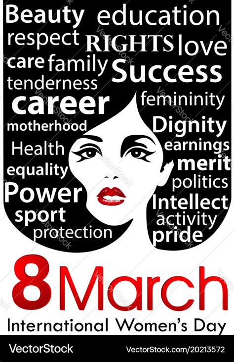 womens day poster 8 march international women day vector image