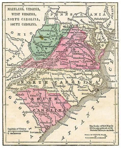 Southern States Map 1871 Available As Framed Prints Photos Wall Art