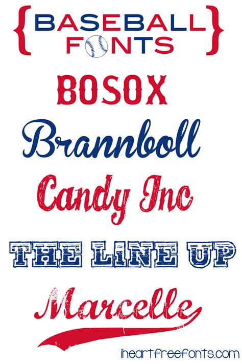 Baseball Free Font Collection Of Fonts For Baseball Fonts Printable