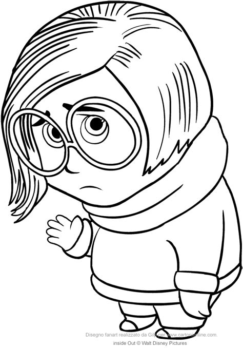 Print it out or color it online. Sadness (Inside Out) coloring pages