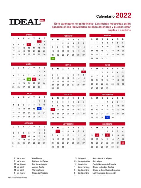 Calendario Laboral Malaga Torremolinos 2022 Pdf Calendario