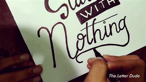 Start With Nothing Hand Lettering Art Youtube