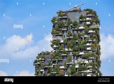 Milan Italy May 04 2018 Bosco Verticale Vertical Forest Apartment