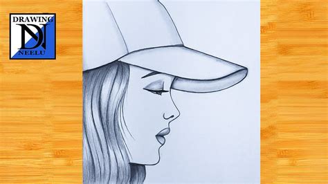 How To Draw A Girl Wearing A Hat Pencil Sketch For Beginner Easy