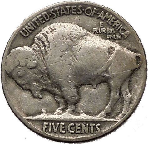 1936 Buffalo Nickel 5 Cents Of United States Of America Usa Antique