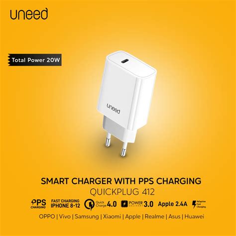 uneed quick charger  iphone  qc   pd  afc pps uch