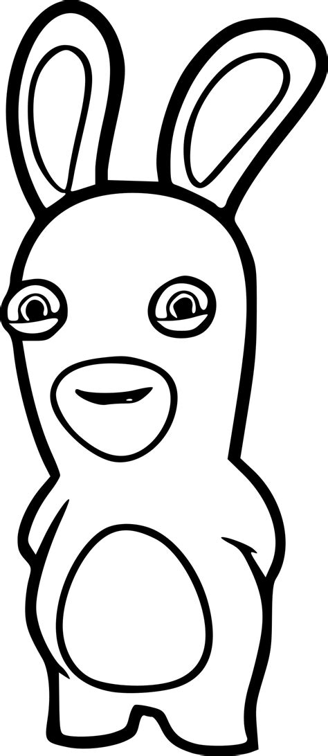 Voir plus d'idées sur le thème dessin lapin, dessin, lapin. Coloriage Lapin crétin à imprimer