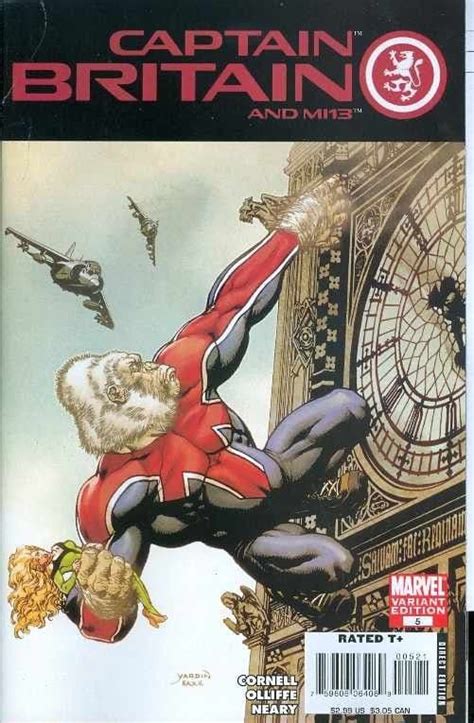 Captain Britain And Mi13 5 Monkey Variant 2008 Blade Marvel Comic Book