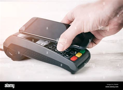 Mobile payment with smart phone. payment nfc near field communication
