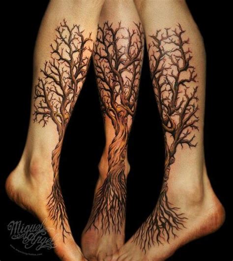 60 tree tattoos that can paint your roots. Pin by Daniel Herrera on Tattoos | Tree tattoo foot, Tree ...