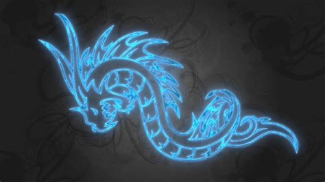 Download Tribal Blue Water Dragon Wallpaper