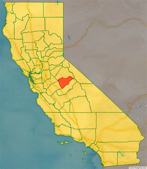 Map Of Mariposa County California Địa Ốc Thông Thái