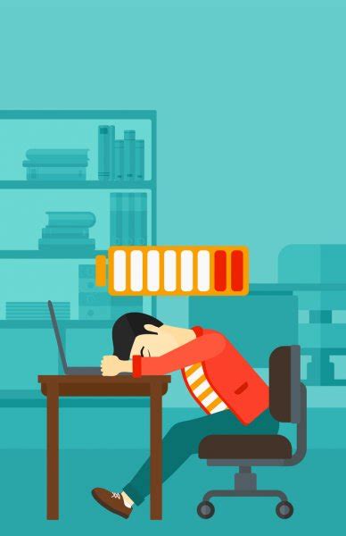 Employee Sleeping At Workplace Stock Vector Image By ©visualgeneration