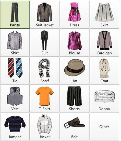 A List Of Different Types Of Clothes Sew Guide In 2023 English