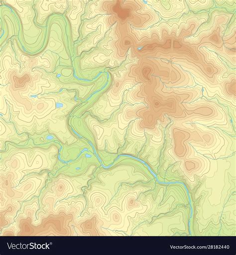 Colored Topographic Map Royalty Free Vector Image Aff