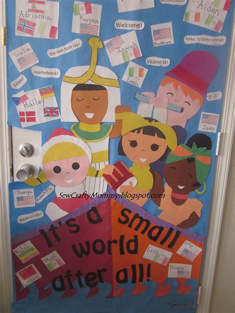 Multicultural Week For School Door Decoration It S A Small World Spin Off School Door