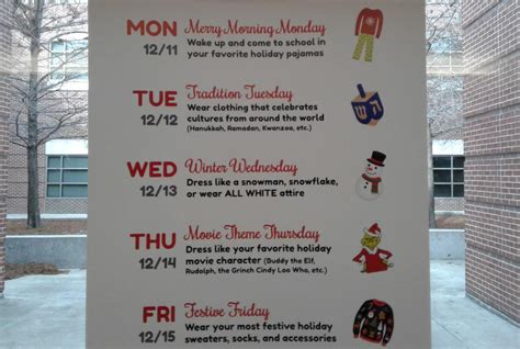 I hope you've enjoyed these ideas for spirit week and that they spark tons more creative ideas for ways you can have fun, wherever and whenever you're going to school. Christmas Spirit Week Names / Christmas clipart: Christmas ...