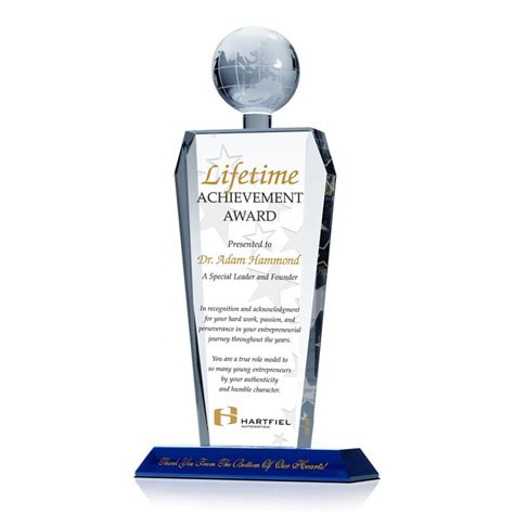 Employee Excellence Award Wording Sample By Crystal Central