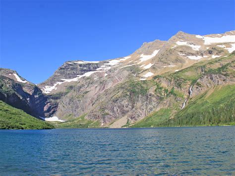 Gunsight Lake Hiking Trail In Glacier National Park Mt