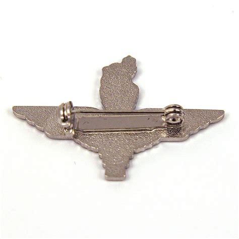 Large Silvered Parachute Regiment Lapel Badge Brooch Fitting The