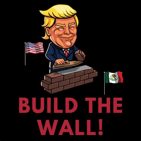 President Donald Trump Build The Wall Pro Trump 2020 Us Election