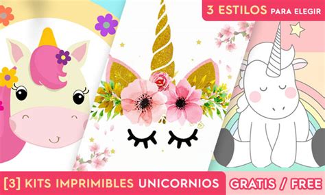 3 ♥ Kits De Unicornios Gratis Para Imprimir Super Completos