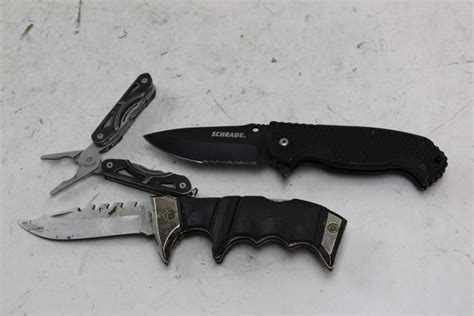 Gerber Mini Suspension P Multi Tool And Knives 2 Pieces Property Room