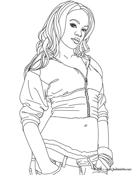 Rihanna Coloring Pages At GetColorings Free Printable Colorings