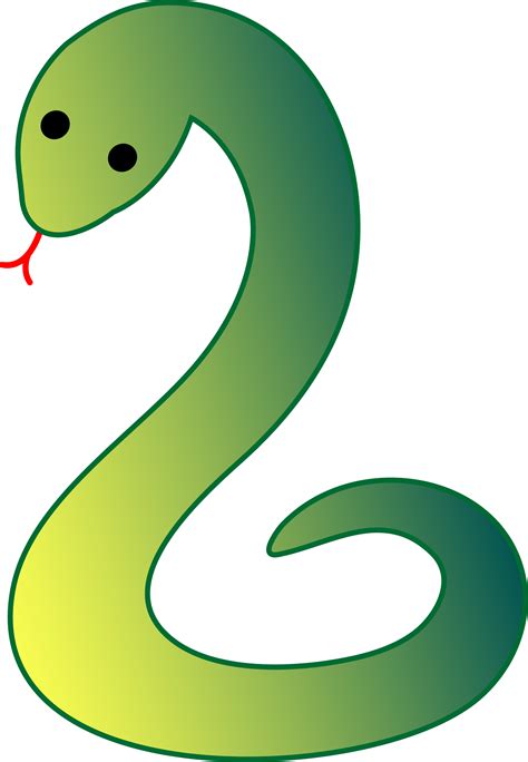 Simple Green Snake Clip Art Free Clip Art