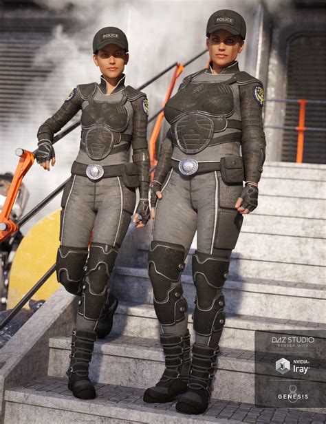 Sci Fi Police Outfit For Genesis 8 Females Daz 3d