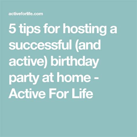 The Words 5 Tips For Hosting A Successful And Active Birthday Party At