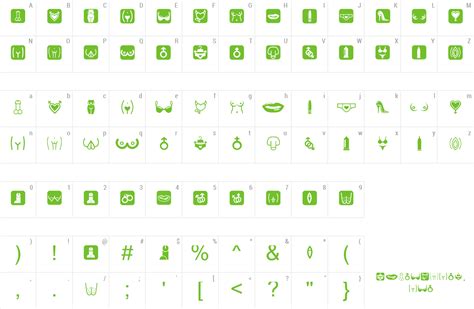 Download Free Font Erotic Symbols