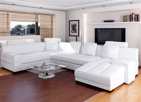 Adorn A Leather Based White Living Room Furniture — Studio