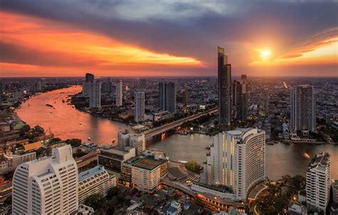 Wallpaper Landscape The City Panorama Thailand Bangkok Thailand