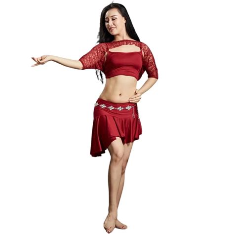 2019 Belly Dance Clothes Dance Outfits 3pcs Top And Skirt Jacket Modal Costume Women Wear For