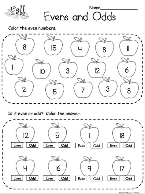 Odd And Even Numbers Worksheets For Grade 5