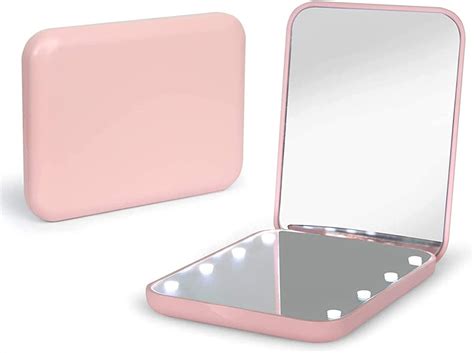 Kintion Pocket Mirror 1x3x Magnification Led Compact Travel Makeup Mirror Compact Mirror With