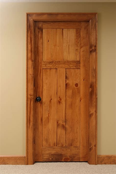Shaker Style 3 Panel Knotty Pine Interior Door Interior Doors