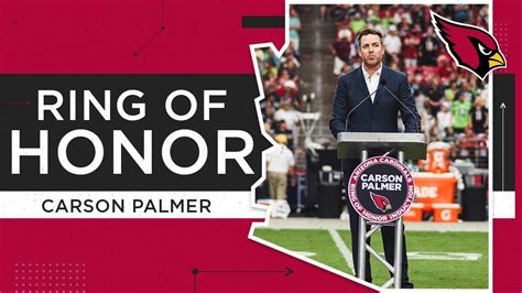 Carson Palmer Honored As 18th Member Of Ring Of Honor Arizona